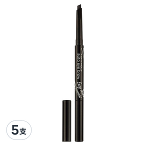 TONYMOLY 雙頭眉筆 0.4g, 01 黑色, 5支