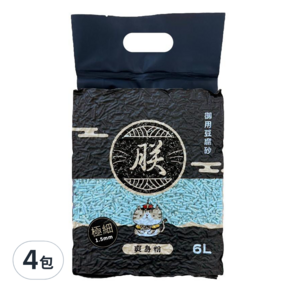 朕 御用豆腐砂 極細1.5mm 6L, 爽身粉, 2.5kg, 4包