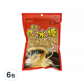 耆盛食品 黃金紅冰糖, 600g, 6包