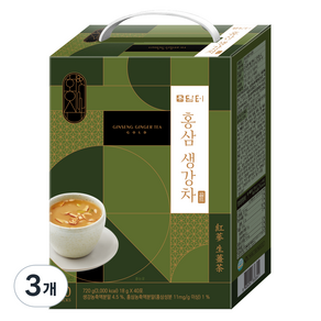 Damteo 紅參薑茶, 18g, 40條, 3盒