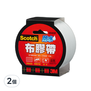 3M Scotch 強力防水膠帶 2048W 大, 白色, 2個