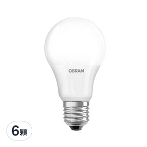 OSRAM 歐司朗 8.5W 超廣角LED E27燈泡 節能版, 黃光, 6顆