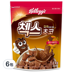 Kellogg's 家樂氏 COCO 可可猴 巧克力格格脆麥片, 1.2kg, 6包