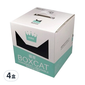 BOXCAT 國際貓家 強效除臭礦球貓砂, 13L, 4盒