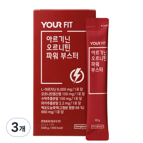 YOURFIT 東國製藥Arginine+Ornithine活力補給沖泡液, 3盒, 308g