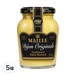 MAILLE 魅雅 狄戎芥末醬, 215g, 5罐