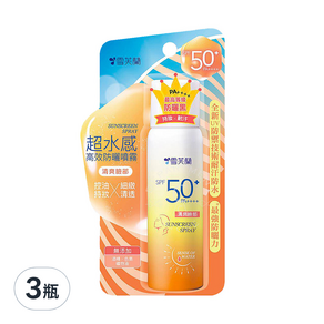 雪芙蘭 超水感 防曬噴霧 臉部專用 SPF50+ PA++++, 50g, 3瓶