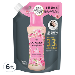 Lenor 蘭諾 衣物芳香豆 綻放花香補充包, 1410ml, 6包