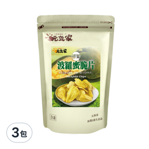 元氣家 波蘿蜜脆片 全素, 100g, 3包