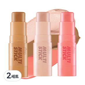 I'm Me Me Multi Stick 3 Second Full Me Cool Tone Shading 7g + Blushher 7g + Highlighter 7g 套裝, 古銅色(修容棒)+玫瑰粉色(腮紅棒)+香檳金色(打亮棒), 2組