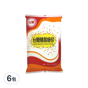 台糖 精製細砂糖, 2kg, 6包