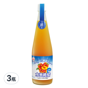 崇德發 水蜜桃醋, 500ml, 3瓶