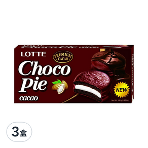 LOTTE 樂天 黑巧克派 6入, 168g, 3盒