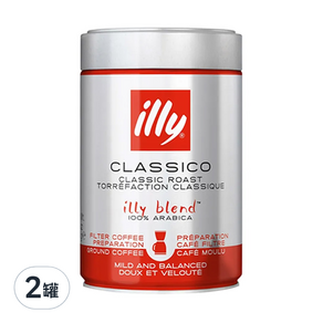 illy 意利咖啡 中培濾泡咖啡粉, 250g, 2罐