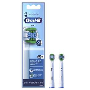 Oral-B 歐樂B 電動牙刷Pro Pre-Season清潔 白色替換刷頭, EB20RX, 2個