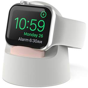 SINJIMORU Single Adjustable All-in-one Silicon Apple Watch Hoody 充電座, 象牙