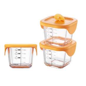 LocknLock 樂扣樂扣 副食品保鮮盒 LLG519S3, 橘色, 260ml, 3入, 3個