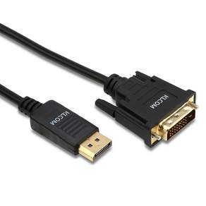 KLCOM DisplayPort DVI 電纜單向 V1.1, 1個, 1.8m