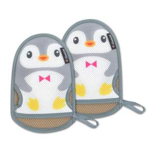 Manito 嬰兒搓澡手套, Penguin(Adult), 2入