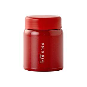 OSLO 迷你食物保溫罐, 紅色, 220ml, 1個