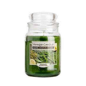 YANKEE CANDLE Home Inspiration系列 香氛蠟燭, Fresh herbs+Lemon zest, 538g, 1個
