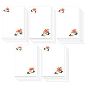 韓國花卉書法素色明信片, 100個, 秋菊