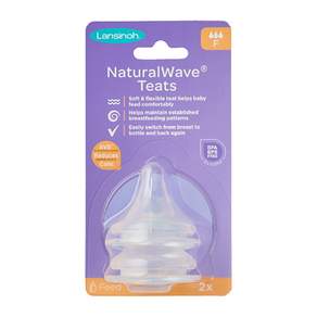 Lansinoh Natural Wave奶瓶奶嘴 2入, F(6~12個月)