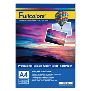 Fullcolors 全彩 噴墨亮面相片紙, A4, 20張