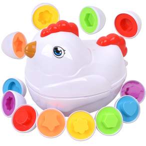 Oz Toy Kkokomam Fitting Egg 背蛋形狀 匹配形狀 DF188, 混合顏色