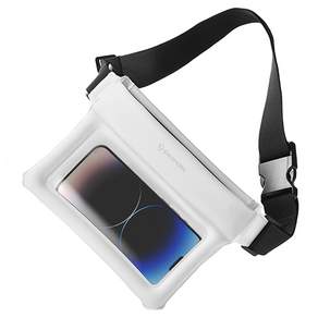 Sinjimoru 多用途存儲氣墊智能手機防水包, 白色, 1個