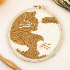 Artjoy DIY俄羅斯刺繡+鉤針組, 1套, 一對貓