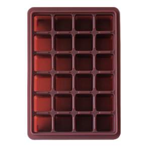 Kitchen Factory 24格矽膠製冰盒 含蓋, 磚紅色, 1個