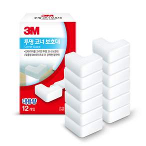 3M 透明桌角保護套 12入, 1盒