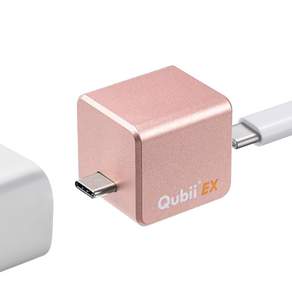 Maktar Cubie EX手機自動備份USB-C型迷你魔術方塊外部記憶體, 玫瑰金, MKPQE-RG-1T