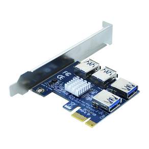 MYBESTFRIEND PCI-E USB3.0多功能4埠延長卡桌上型MBF-MINING4P, MBF-MINING4P