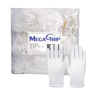 MEGA GRIP 塑膠手套 S號, 白色, 30雙