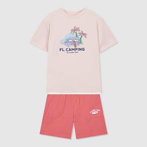 SPAO KIDS 涼爽露營印花短袖T恤+短褲