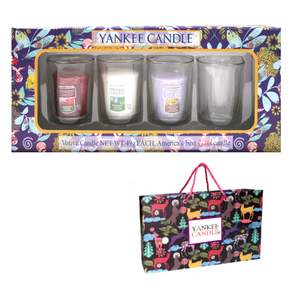 YANKee CANDLe 香氛蠟燭禮物組, Black Cherry+Clean Cotton+Lemon Lavender