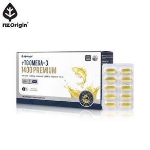 nz Origin rTG Omega-3 1400 Premium膠囊, 180顆, 1盒