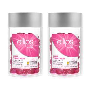 ellips 意立詩 頭髮維生素粉紅色與荷荷巴油 50p, 50ml, 2個