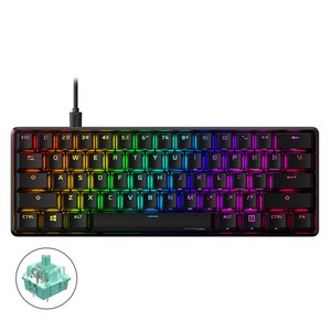 하이퍼엑스 Alloy Origins 60 유선 텐키리스 키보드, 블랙, AG001, 아쿠아축