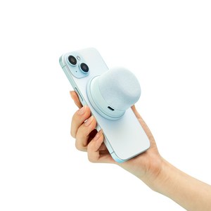 블루필 사운드팝 홀더 맥세이프 미니 휴대용 블루투스 스피커 BSP101, 블루, BLUE
