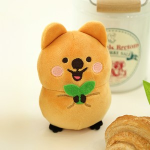 플러피 쿼카 스트레스볼 봉제인형, 10cm, 브라운, 1개