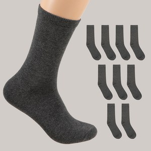 캐럿 남성용 무지 장목 양말 10켤레 세트