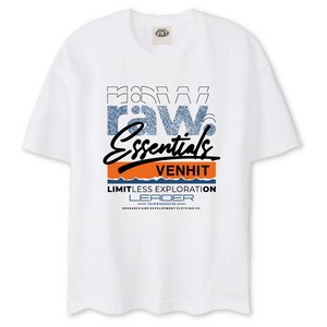벤힛키즈 주니어용 raw 라운드 반팔 티셔츠