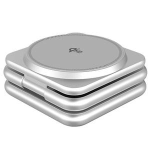 레드빈 더베러 Qi2 3in1 맥세이프 애플 무선충전기 5W CP-P1-Qi2-SV, 실버, 1개