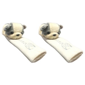 안전벨트 인형 커버, 2 불독 그레이, 2개