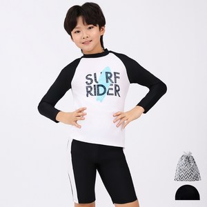 아쿠아티카 남아용 래쉬가드 + 스윔팬츠 + 스판수모 + 비닐백 AQA356