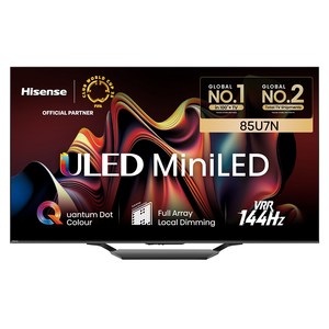 HISENSE 4K ULED Mini LED 스마트TV, 215cm(85인치), 85U7N, 벽걸이형, 방문설치