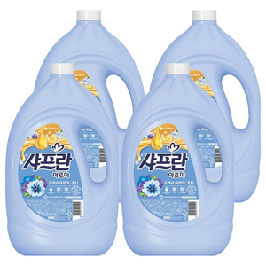 샤프란 아로마 섬유유연제 프레쉬 아로마 본품, 3.1L, 4개